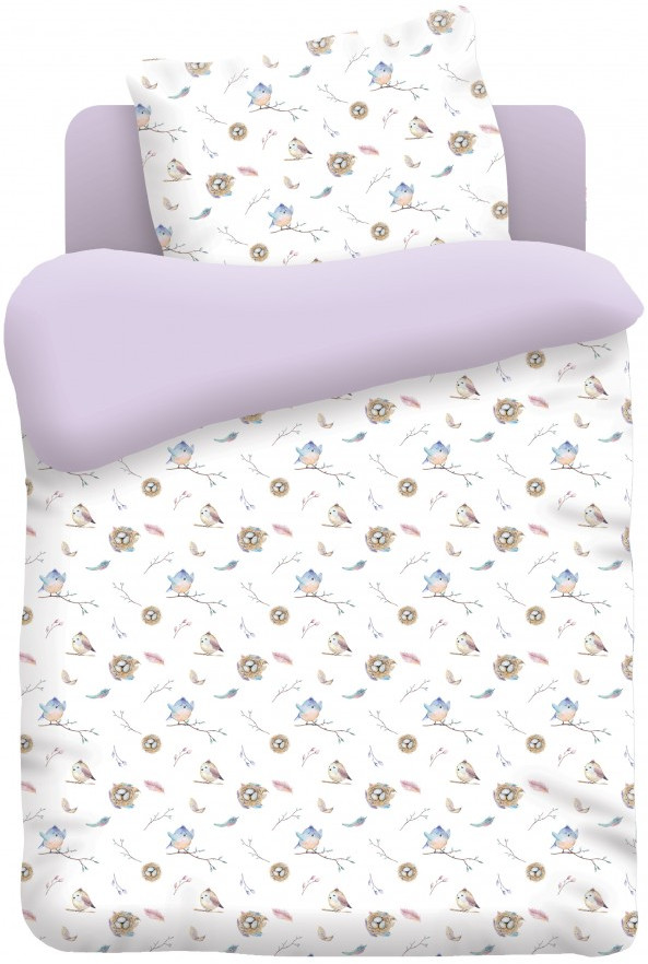 Детский комплект постельного белья «Птенцы» (арт. 8896-1, 1-спальный, поплин, 1 наволочка 40×60) | Непоседа