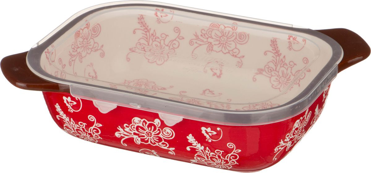 Блюдо для запекания с крышкой | Цветочный узор | Agness