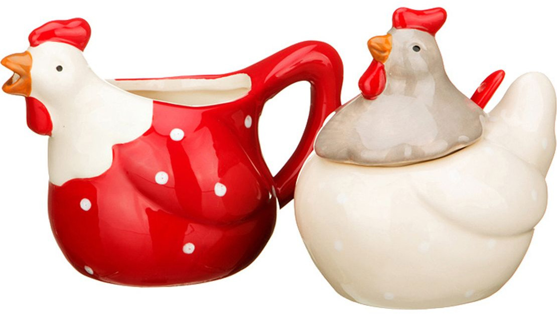 Набор: сахарница и молочник | Петушок | Lefard