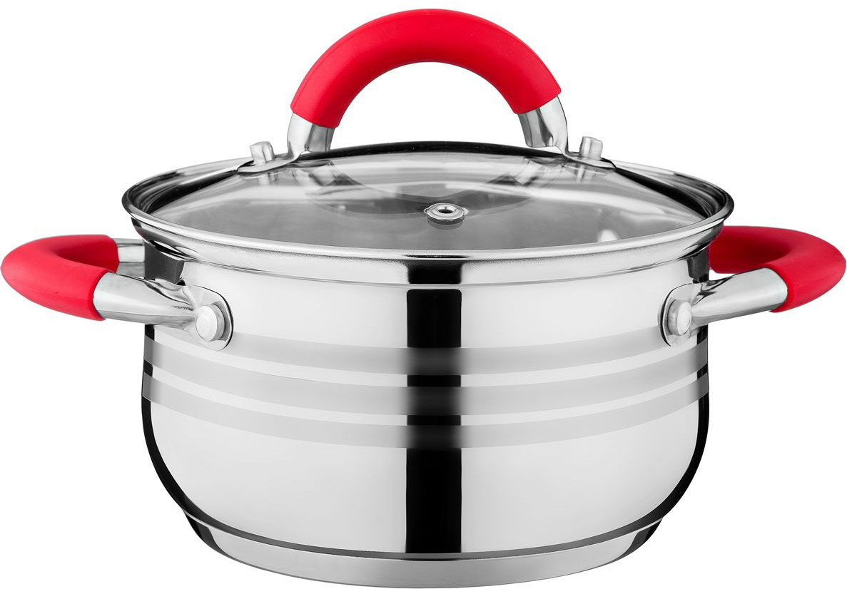 Кастрюля с крышкой и силиконовыми ручками | Agness