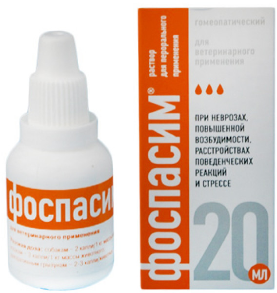 Препарат пероральный антистрессовый «Фоспасим» (20 мл) | Хелвет