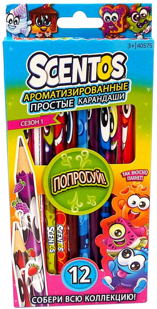 Набор ароматизированных простых карандашей (12 штуки) | Scentos