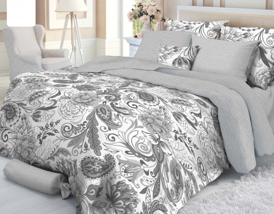 Комплект постельного белья «Paisley» (арт. 23025+4268/4, семейный, сатин, 2 наволочки 50×70 и 2 наволочки 70×70)