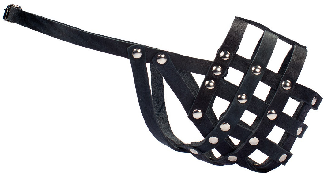 Намордник кожаный № 3 (для щенок овчарки) | Yami-Yami