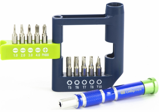 Отвёртка для точных работ с набором бит