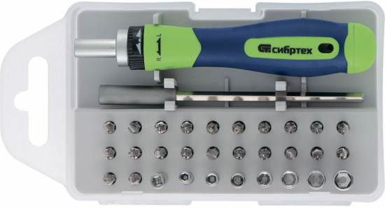 Набор: отвертка, биты, торцевые головки