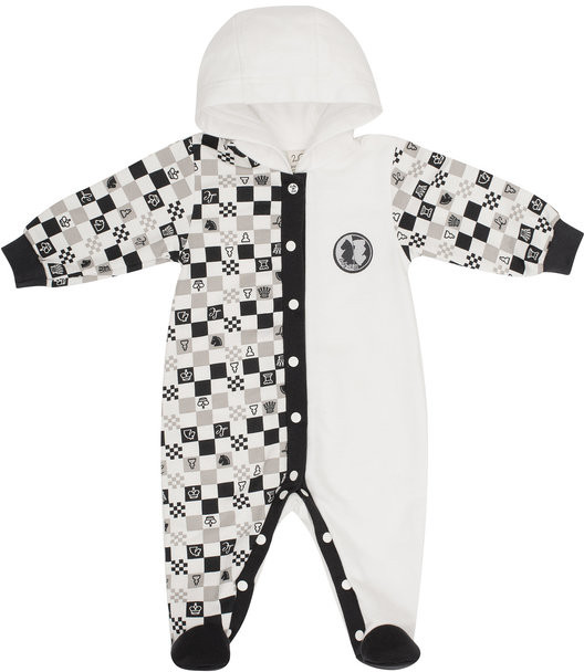 Комбинезон детский из футера | Шахматный турнир | Lucky Child