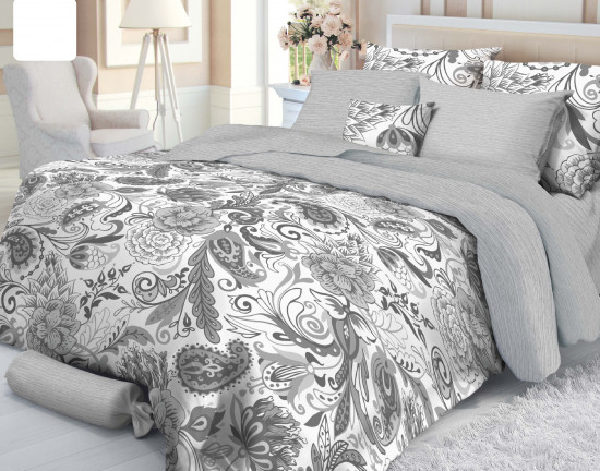 Комплект постельного белья «Paisley» (арт. 23025+4268/4, евро, сатин, 2 наволочки 50×70 и 2 наволочки 70×70)