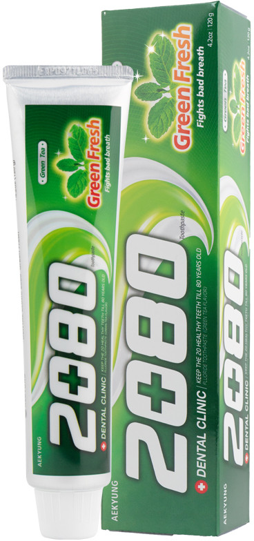 Зубная паста освежающая «Green Fresh» | Dental Clinic 2080 | Aekyung Corporation