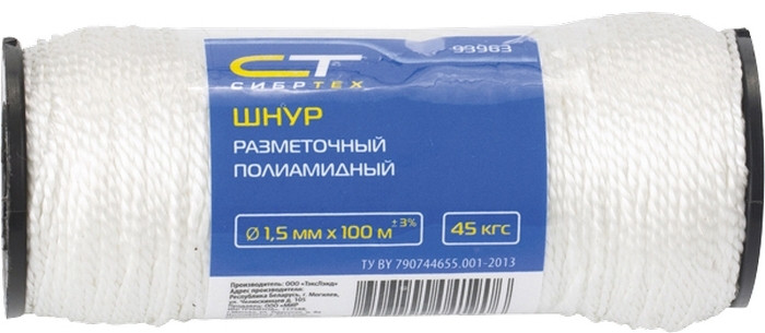 Шнур кручёный капроновый | Сибртех