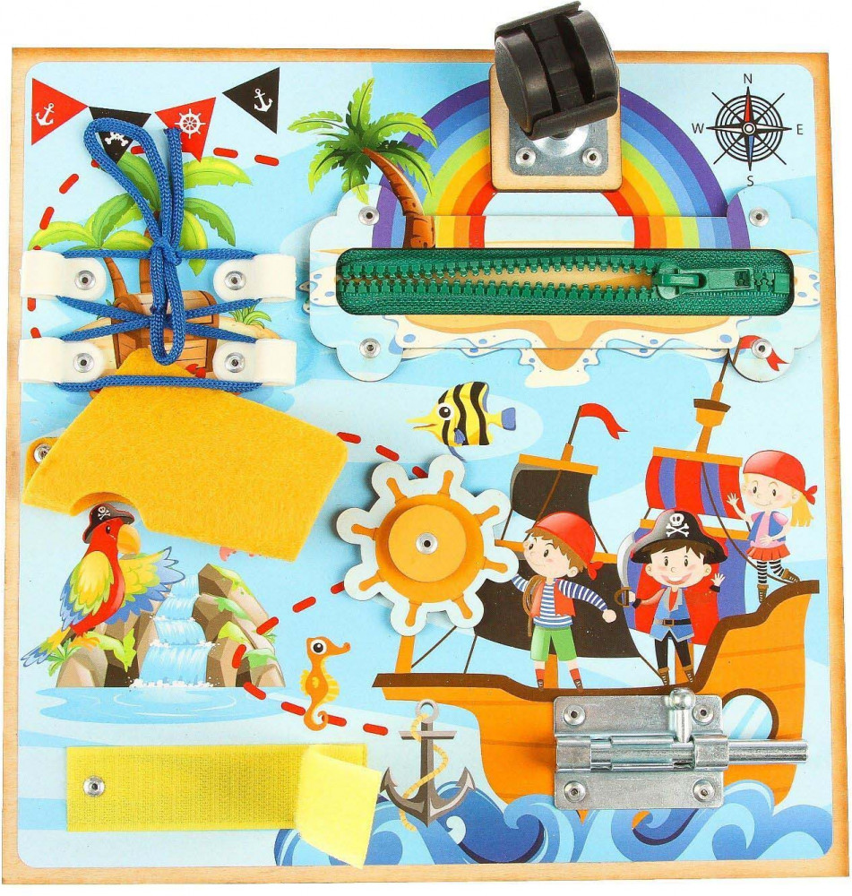 Бизиборд «Веселые пираты» | Рыжий кот