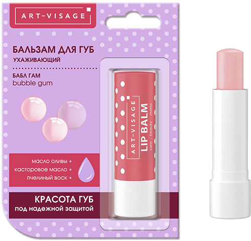 Бальзам для губ в блистере, тон Bubble gum | Lip balm | Art-Visage