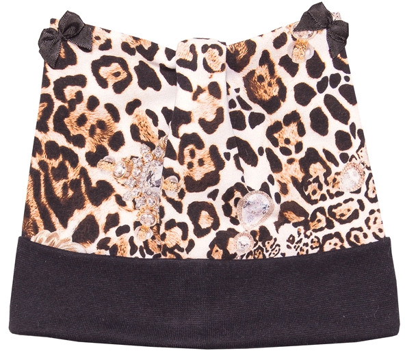 Шапка для девочек | Королевский леопард | Апрель