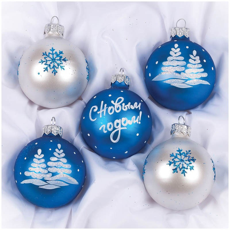 Набор стеклянных шаров | Ёлочка