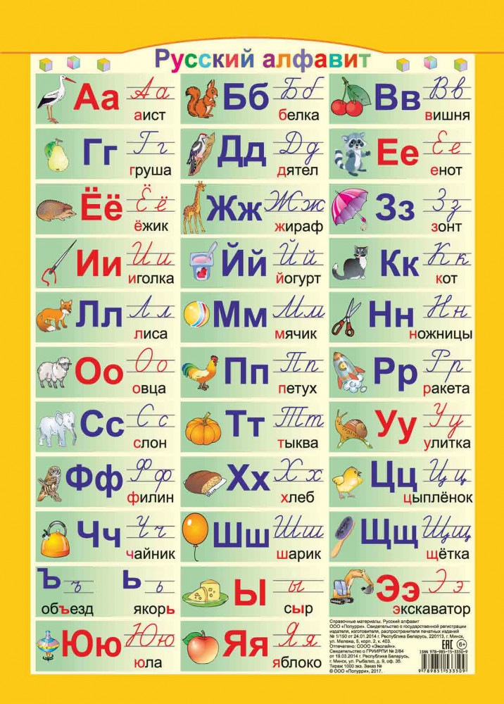 Справочные материалы: Русский алфавит | Справочные материалы в таблицах