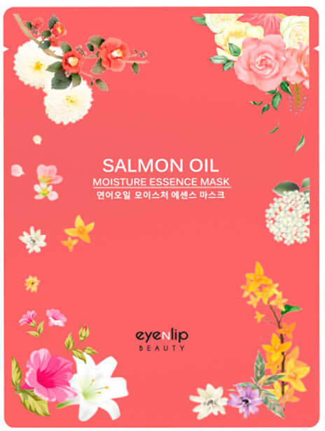 Маска для лица тканевая с экстрактом лососевого масла | Moisture essence mask | Eyenlip beauty