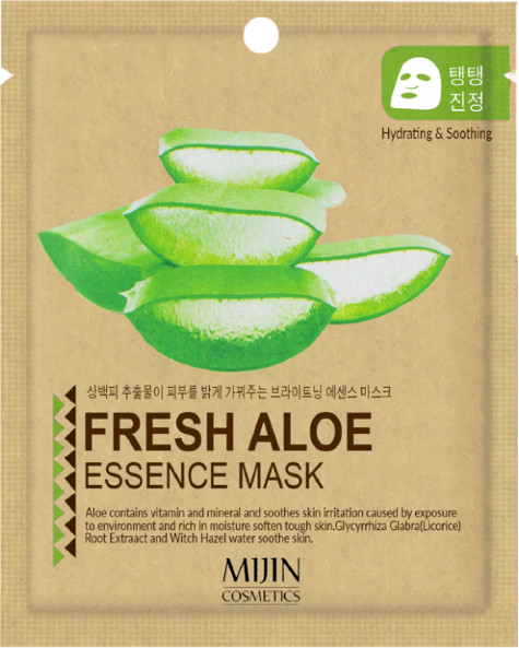 Маска для лица тканевая c экстрактом алоэ | Essence mask | Mijin