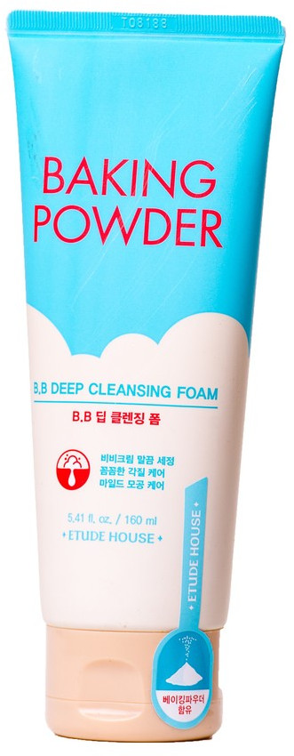 Пенка для умывания с содой для снятия макияжа и ВВ крема | Baking Powder | Etude House