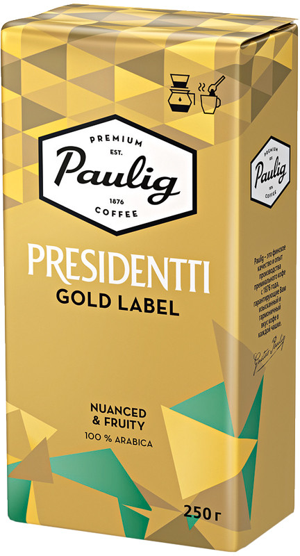 Кофе молотый «Presidentti» | Gold Label | Paulig