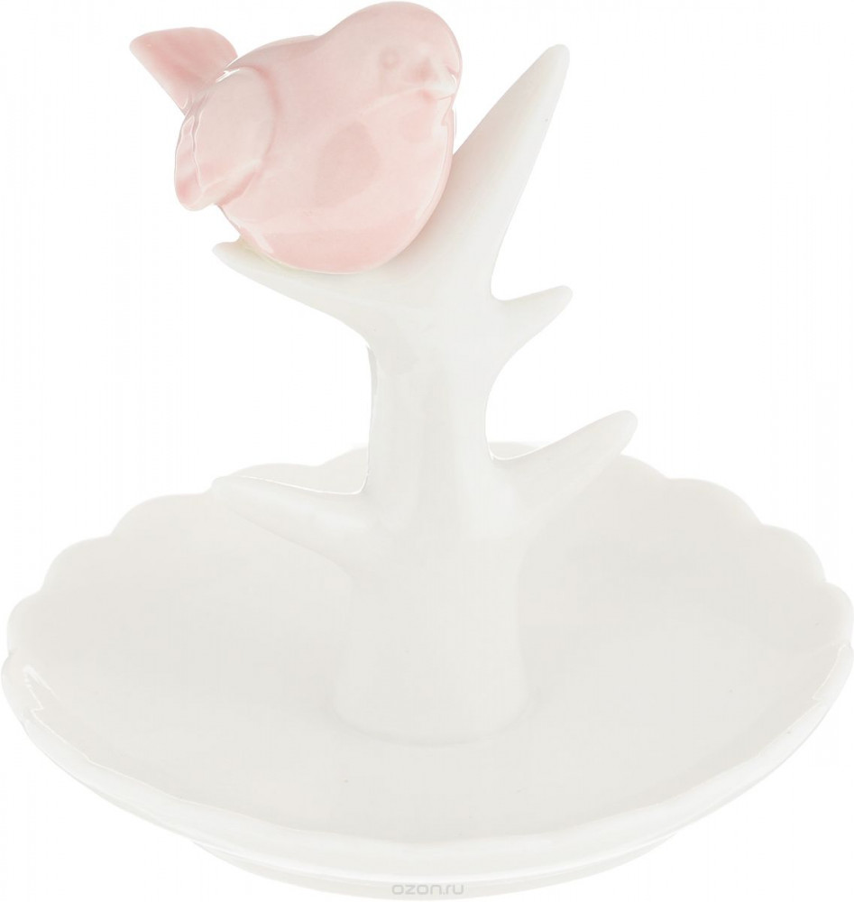 Тарелка для мелочей с держателем для украшений «Птичка» | Magic Home