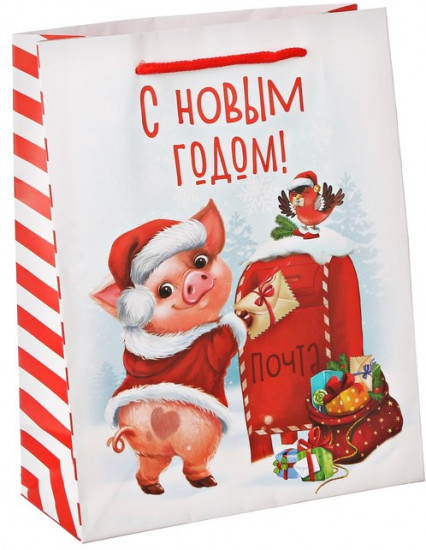 Пакет вертикальный «С Новым годом!»
