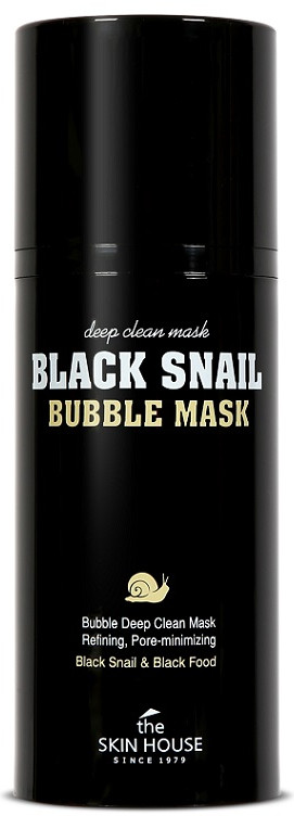 Маска для лица с муцином черной улитки «Black Snail» | Bubble Mask | The Skin House