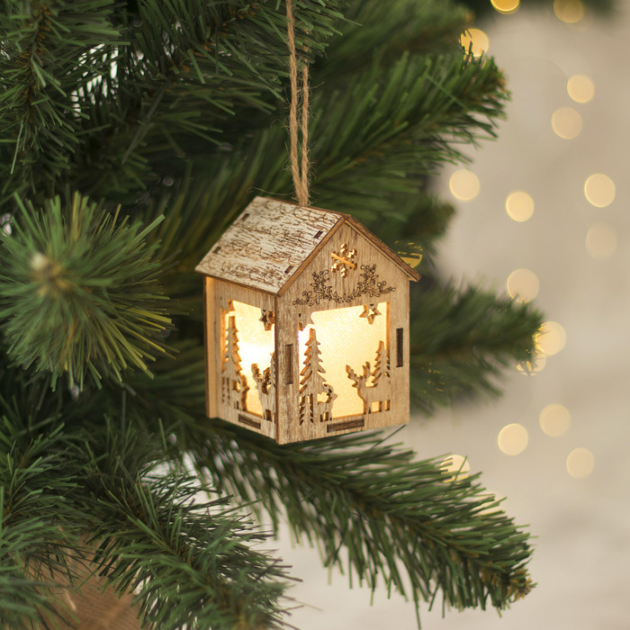 Подвеска световая «Домик с оленем» | Luazon Lighting | Luazon