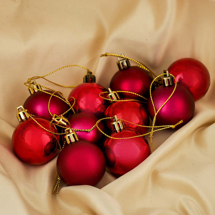 Набор шаров однотонный | Зимнее волшебство