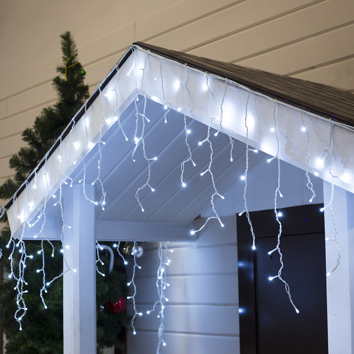 Гирлянда с белой нитью «Бахрома» | SPEC | Luazon Lighting