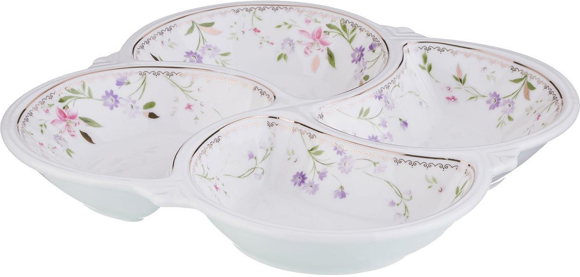 Менажница 4-х секционная «Цветочное настроение» | Цветочное настроение | Lefard