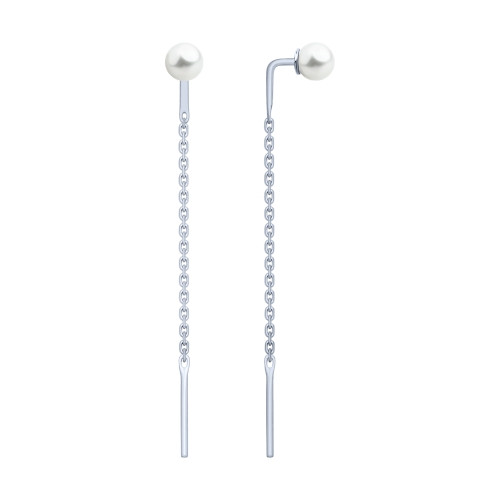 Серьги из серебра с жемчугом | SOKOLOV