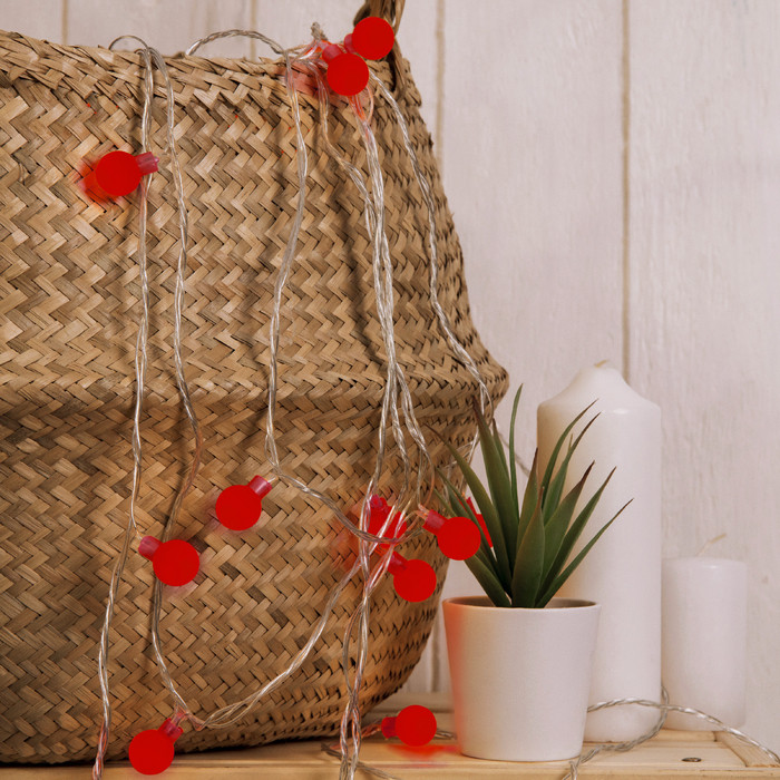 Гирлянда с насадками «Шарики красные» | Decor | Luazon