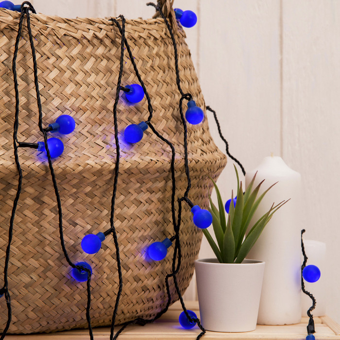Гирлянда с насадками «Шарики синие» | Decor | Luazon