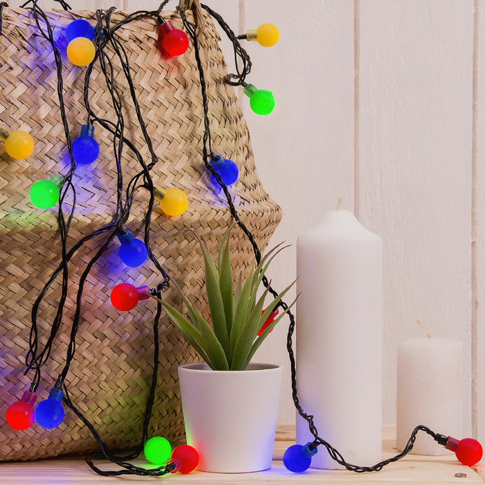Гирлянда с насадками «Шарики цветные» | Decor | Luazon