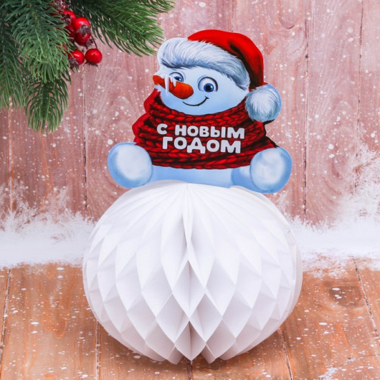Украшение из тишью «Снеговик»