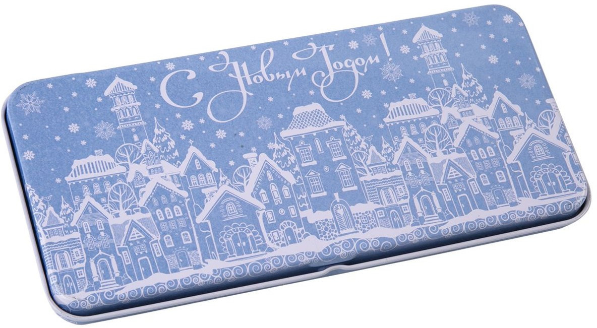 Коробка подарочная для денег «Заснеженный город» | Феникс Презент