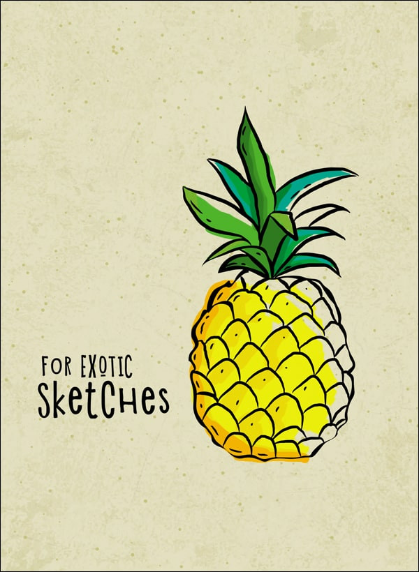 Скетчбук «Ананас» | Скетчбук А5 | Проф-Пресс