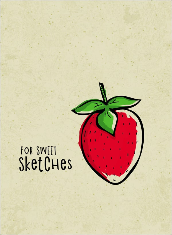 Скетчбук «Клубника» | Скетчбук А5 | Проф-Пресс