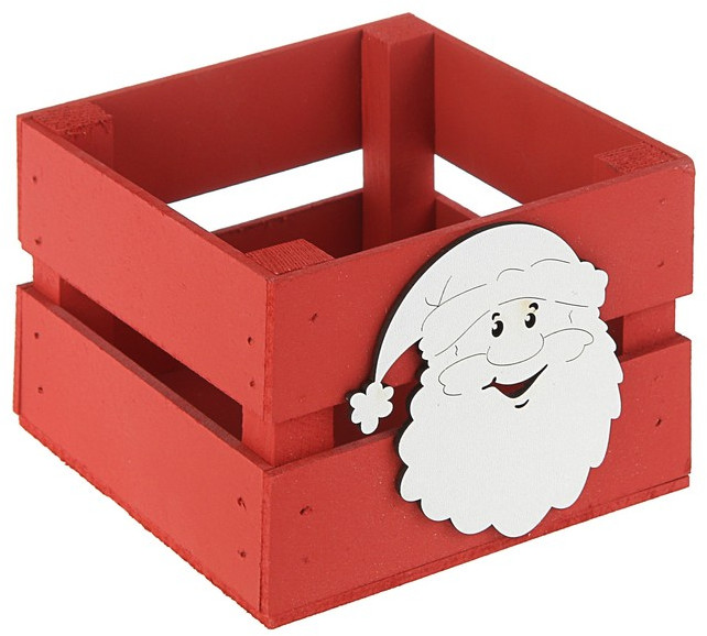 Ящик реечный «Дед мороз» | Новогоднее ассорти