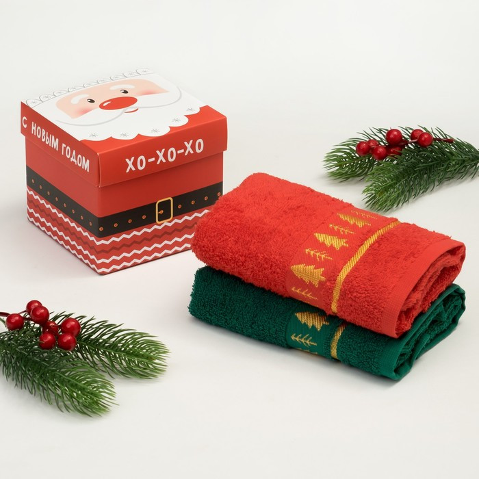Набор махровых полотенец «С новым счастьем» | Collorista