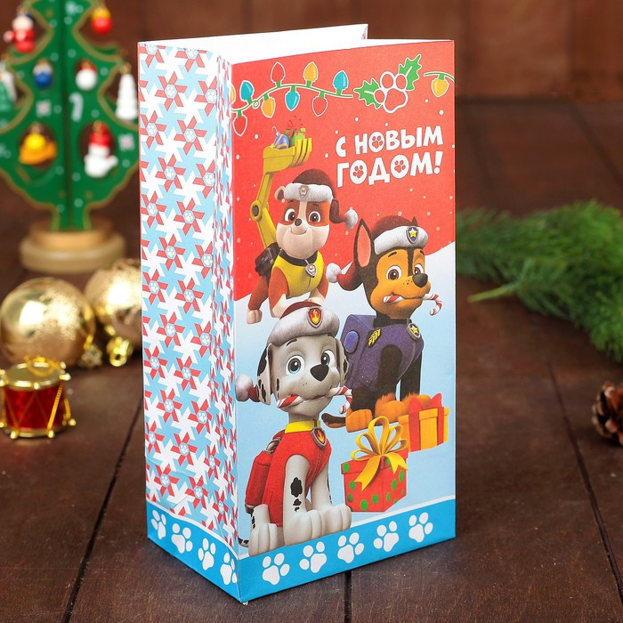 Пакет подарочный без ручек «С новым годом!». Щенячий патруль | Cap | Paw Patrol