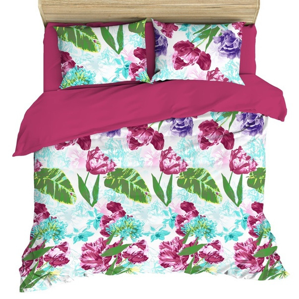 Комплект постельного белья (арт. 726/2, семейный, сатин, 2 наволочки 70 × 70 и 2 наволочки 50x70) | Нежные объятия | Василиса