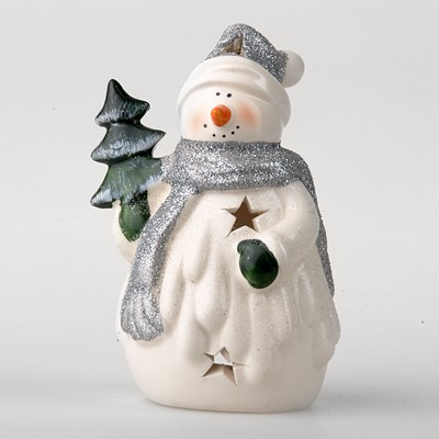 Подсвечник декоративный «Снеговик с елкой» | House & Holder | Jiabao