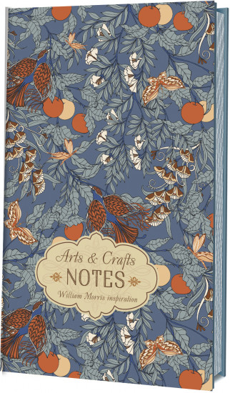 Записная книжка «Arts and Crafts Notes» (голубая с красной птицей)