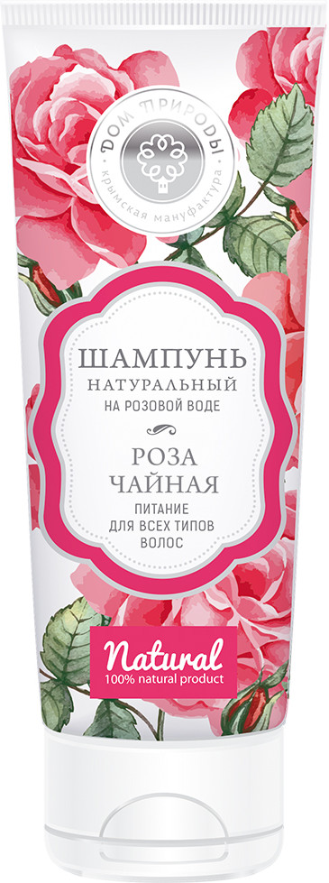 Шампунь натуральный для волос «Роза чайная» | Мануфактура Дом Природы