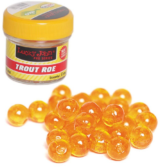 Насадки съедобные «Trout Roe 6 мм» (60 шт.) | Trout Roe | Lucky John