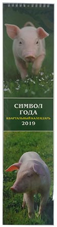 Календарь на скрепке «Символ года» 2019 год