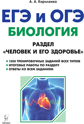 Биология. ЕГЭ. Раздел «Человек и его здоровье». Теория, тренировочные задания
