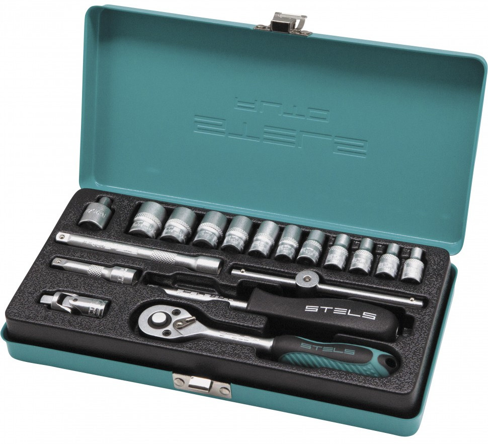 Набор головок торцевых с трещоткой 1/4" | Stels