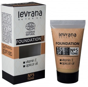 Тональный крем 15 SPF, оттенок №5 | Ecocert | Levrana